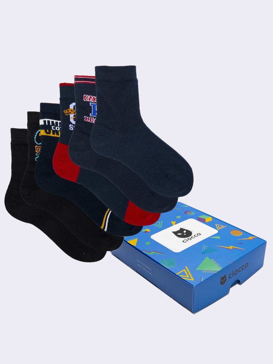 Geschenkbox 6 Paar Mix Fantasy Baby Socken aus warmer Baumwolle